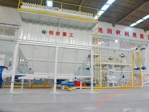 廃棄電池処理装置の製造ライン全体